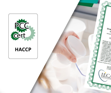 Nasza jakość potwierdzona Certyfikatem HACCP